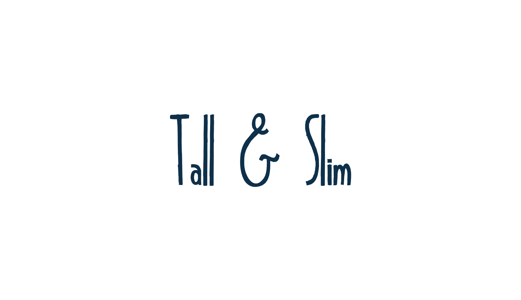 Tall & Slim, fancy various decorative script calligraphy font preview