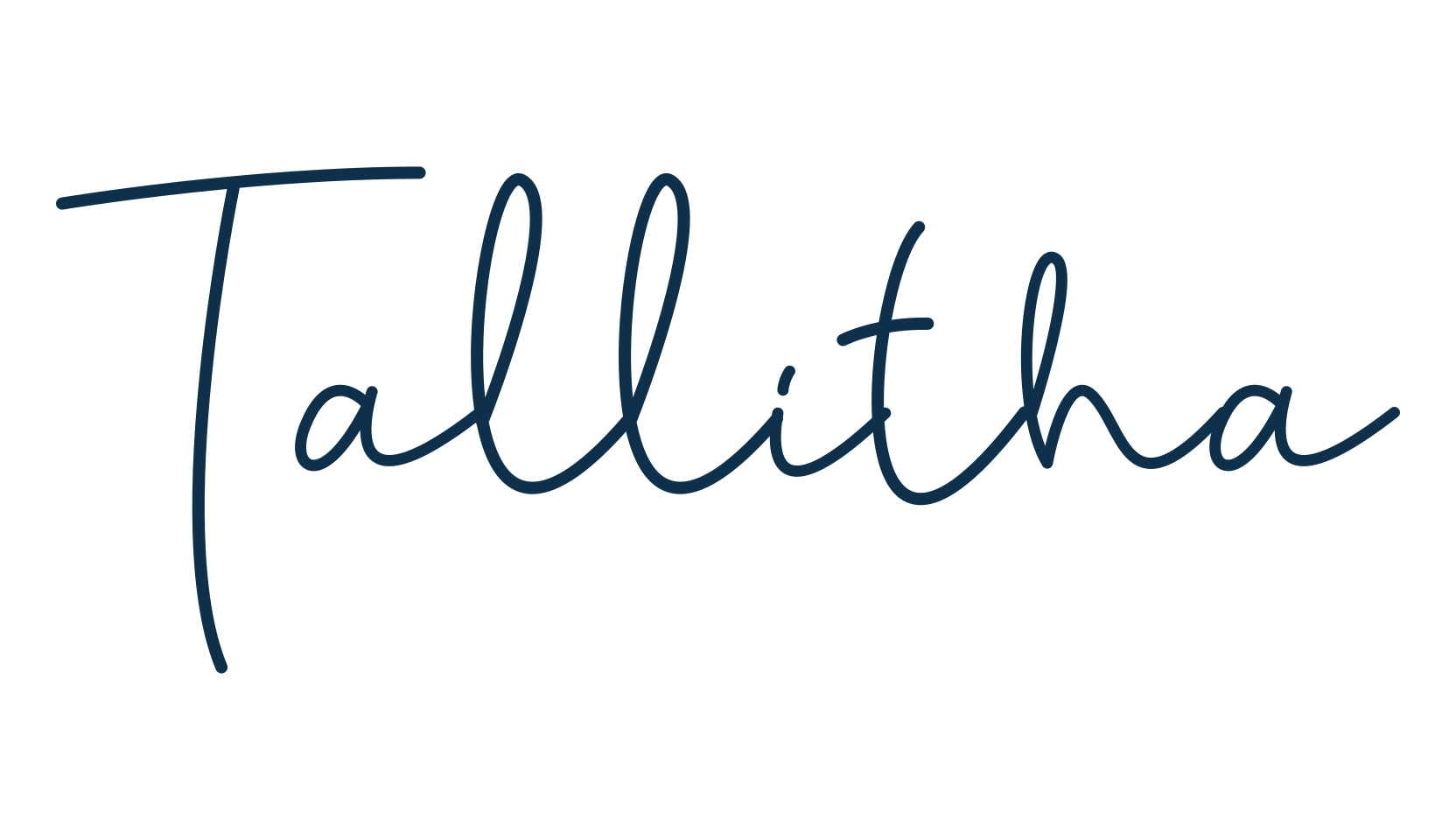 Tallitha, handwriting font preview