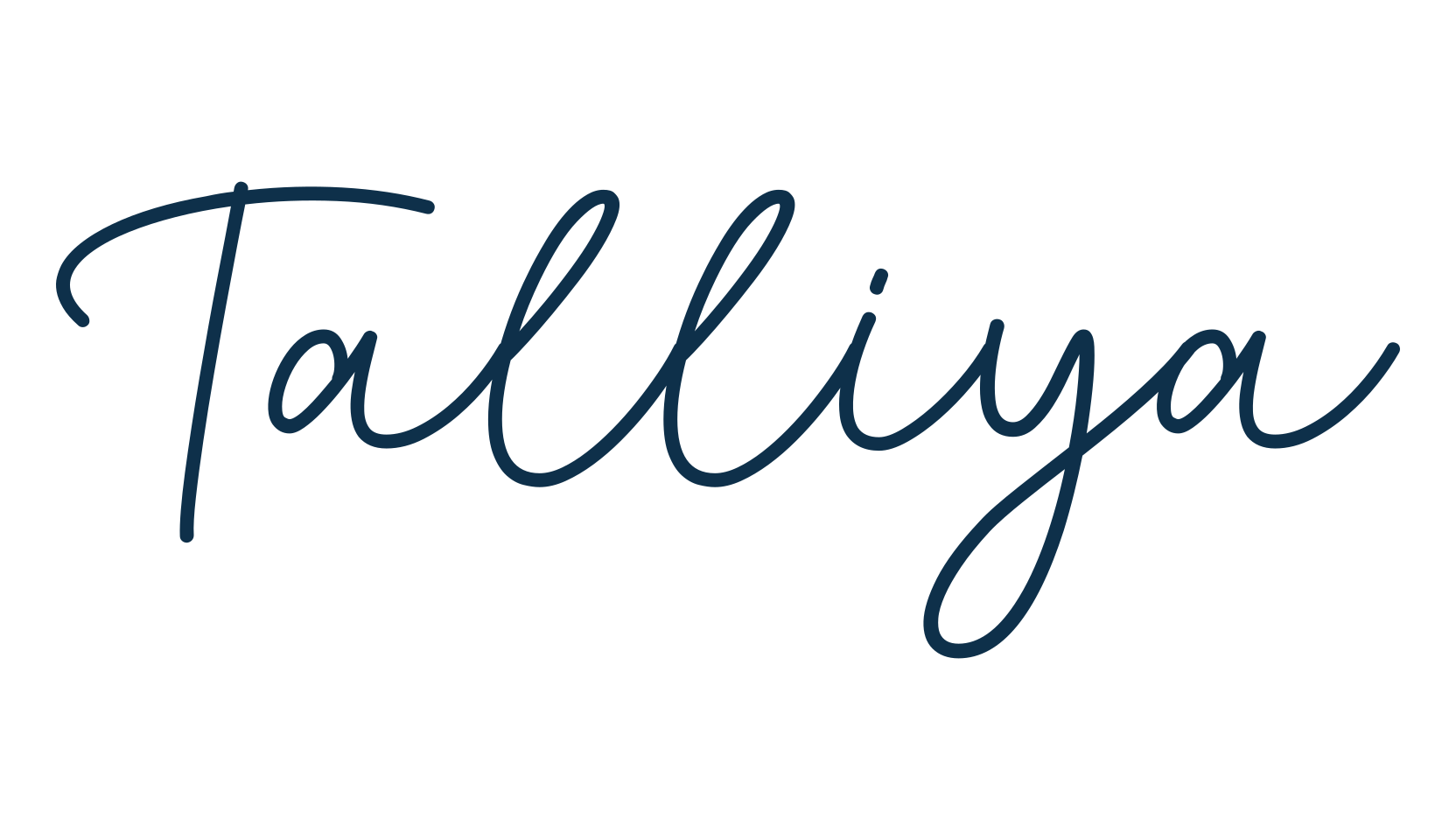 Talliya, script handwritten fancy decorative calligraphy font preview