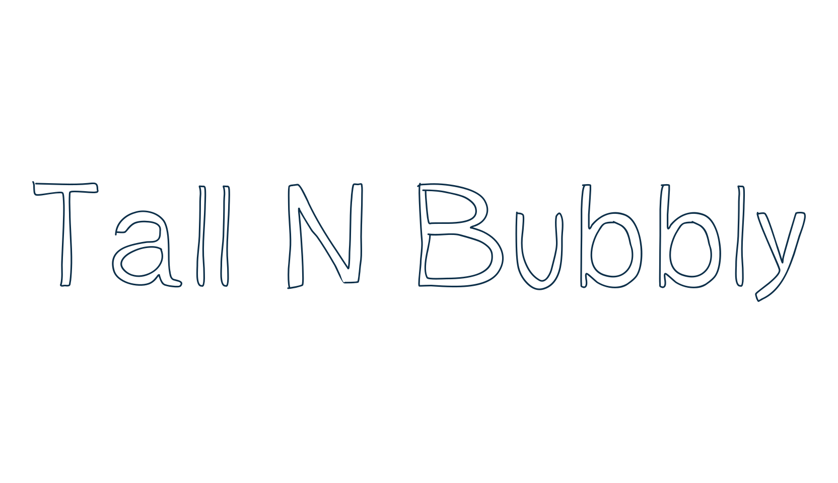 Tall N Bubbly, fancy cartoon decorative font preview