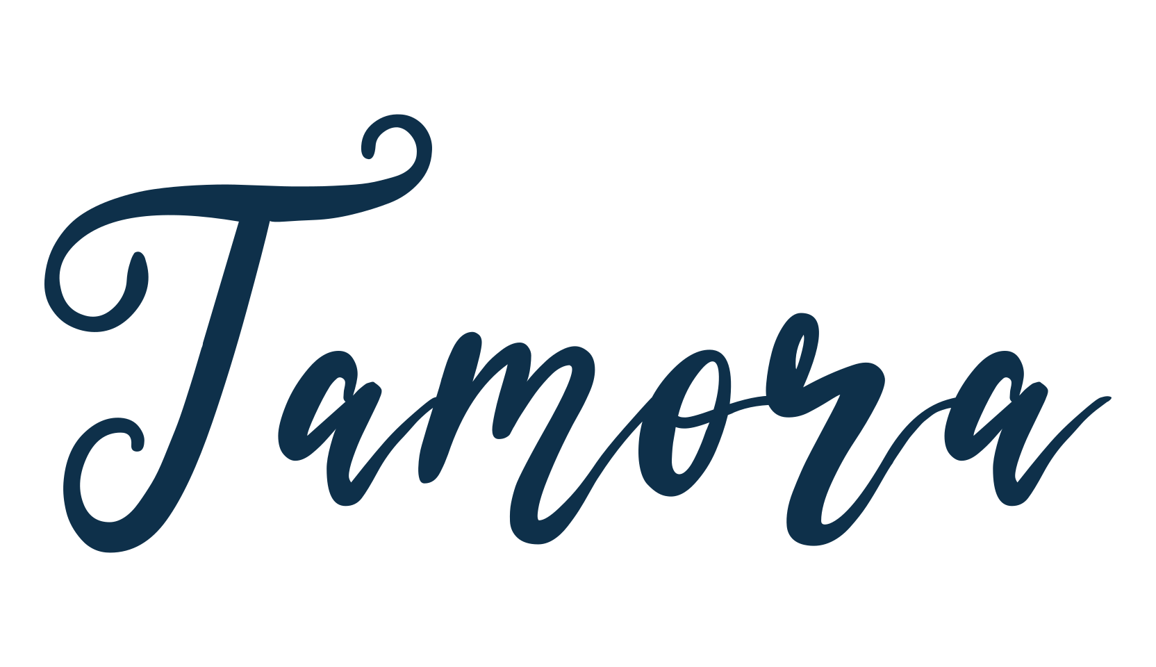 Tamora, calligraphy font preview