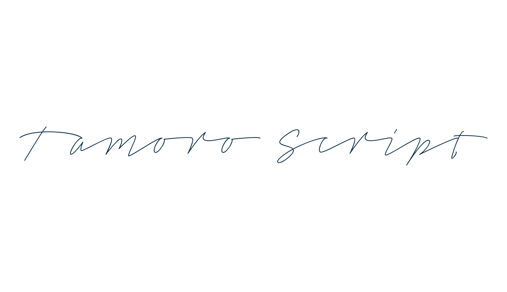 Tamoro Script, handwriting font preview