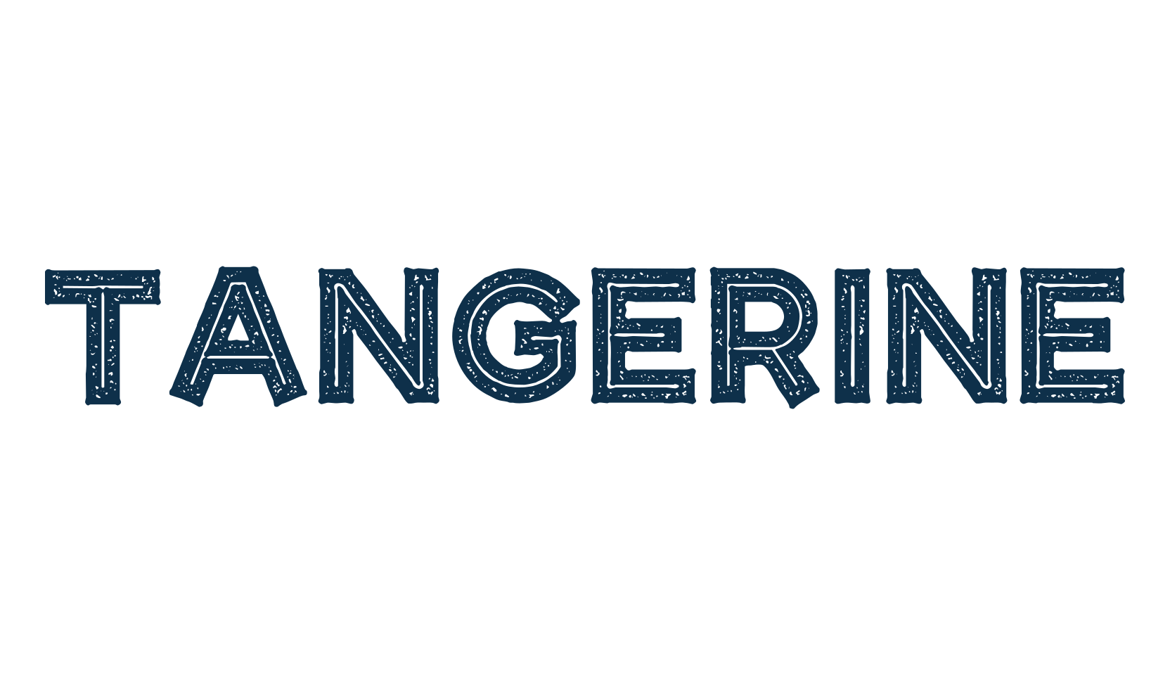 Tangerine, eroded font preview