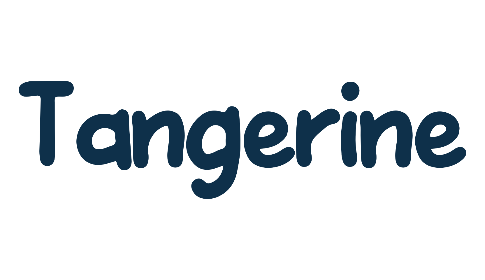 Tangerine (tangerine-3), script handwritten fancy decorative calligraphy font preview