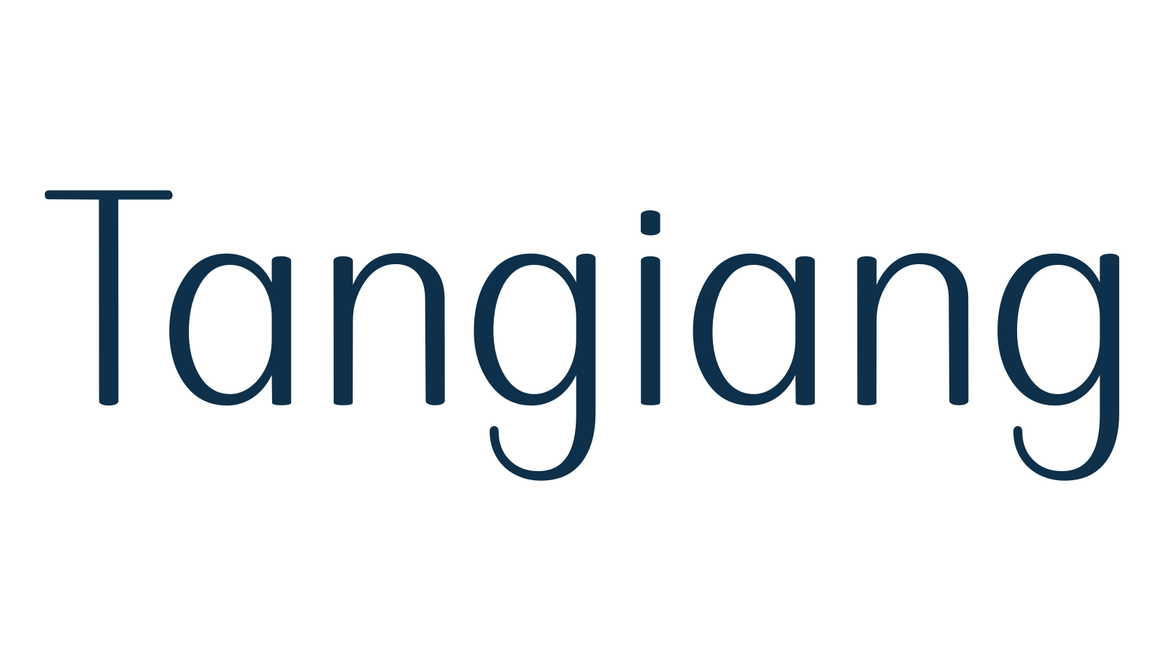 Tangiang, sans serif font preview