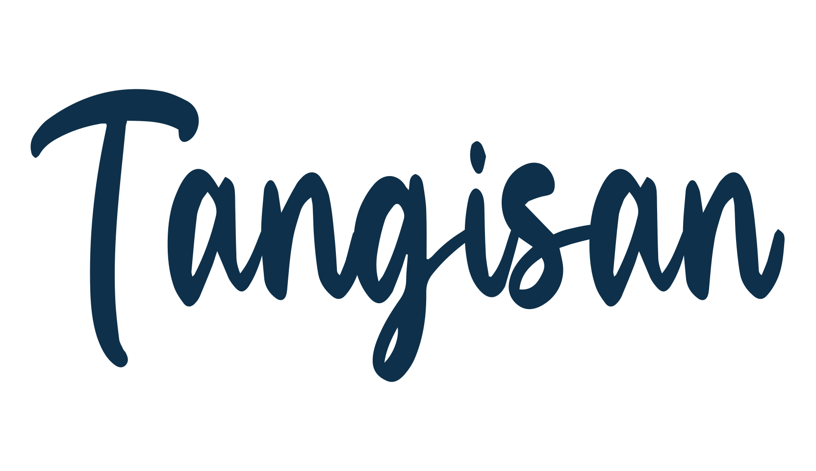 Tangisan, handwriting font preview