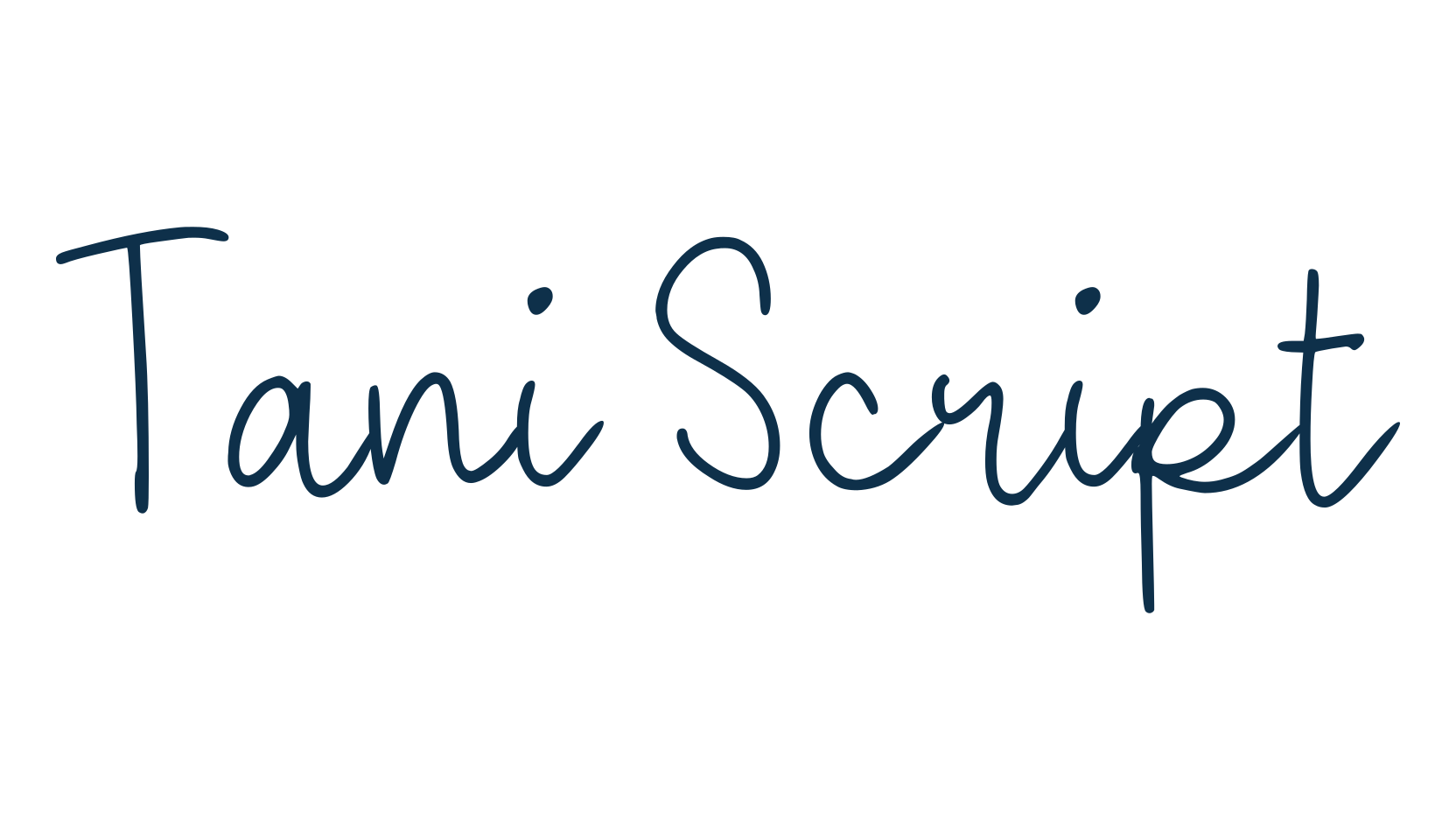 Tani Script, script handwritten fancy decorative calligraphy font preview