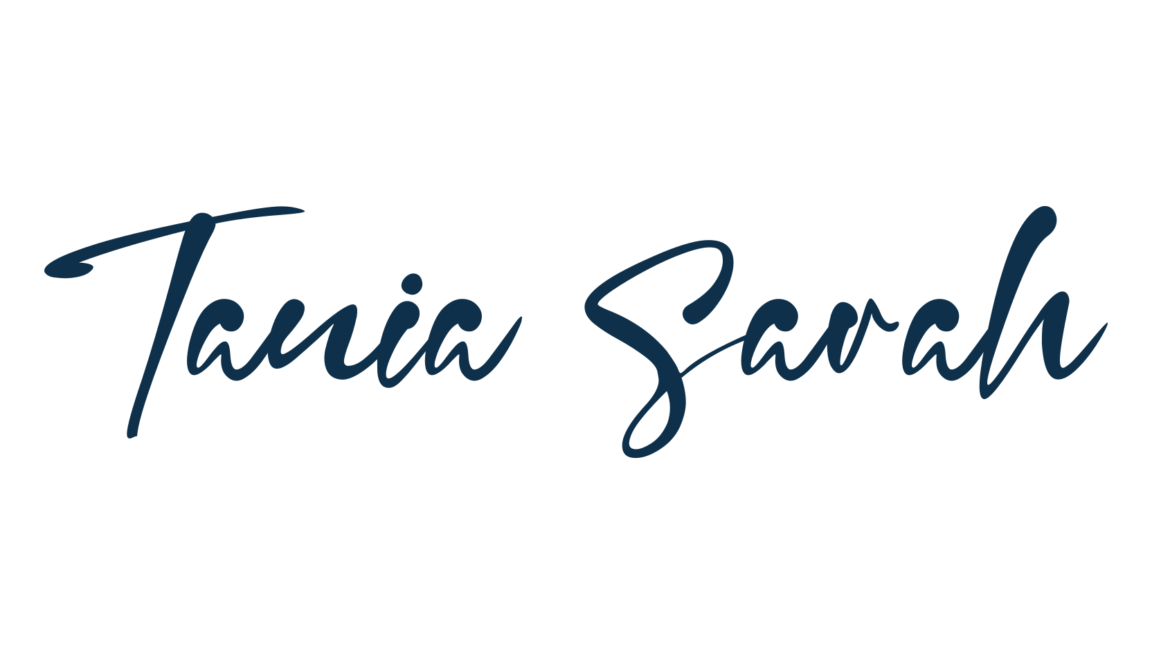 Tania Sarah, fancy various decorative script calligraphy font preview