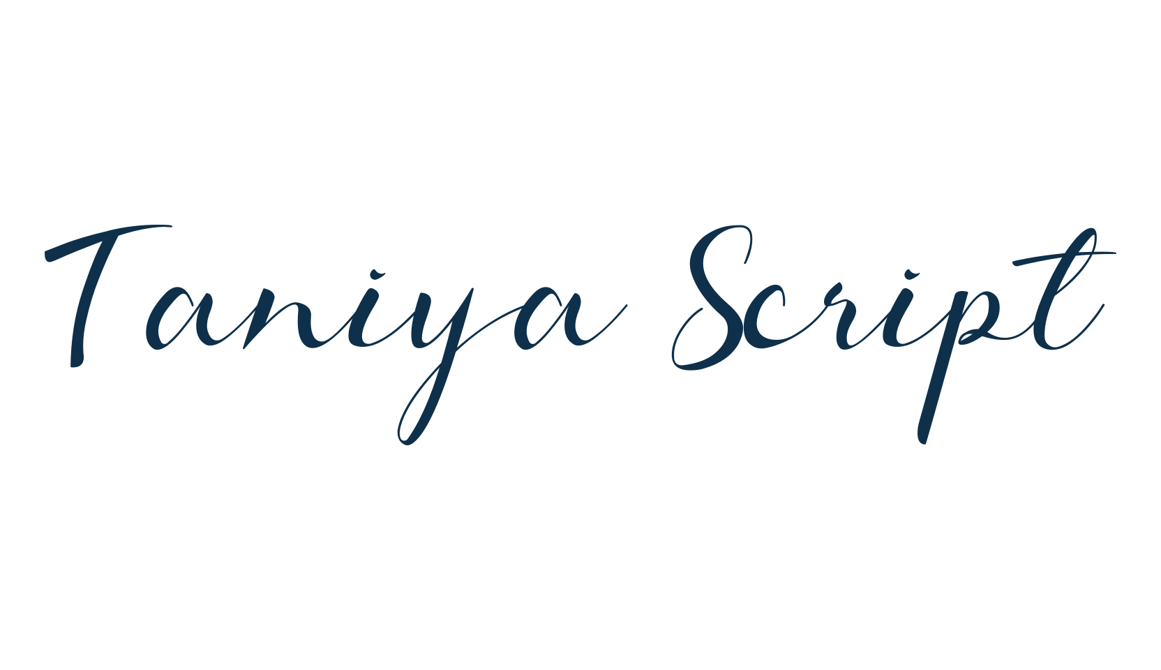 Taniya Script, script handwritten fancy decorative calligraphy font preview
