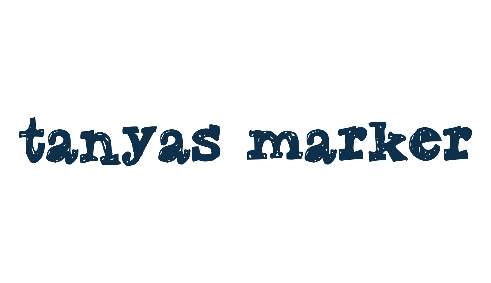 Tanyas Marker, fancy various decorative font preview