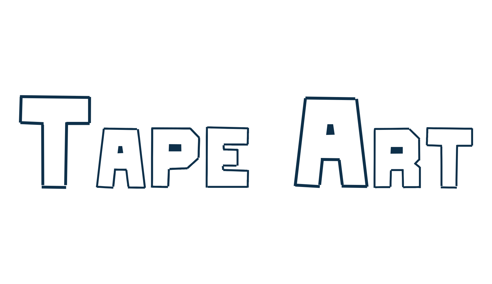 Tape Art, various font preview