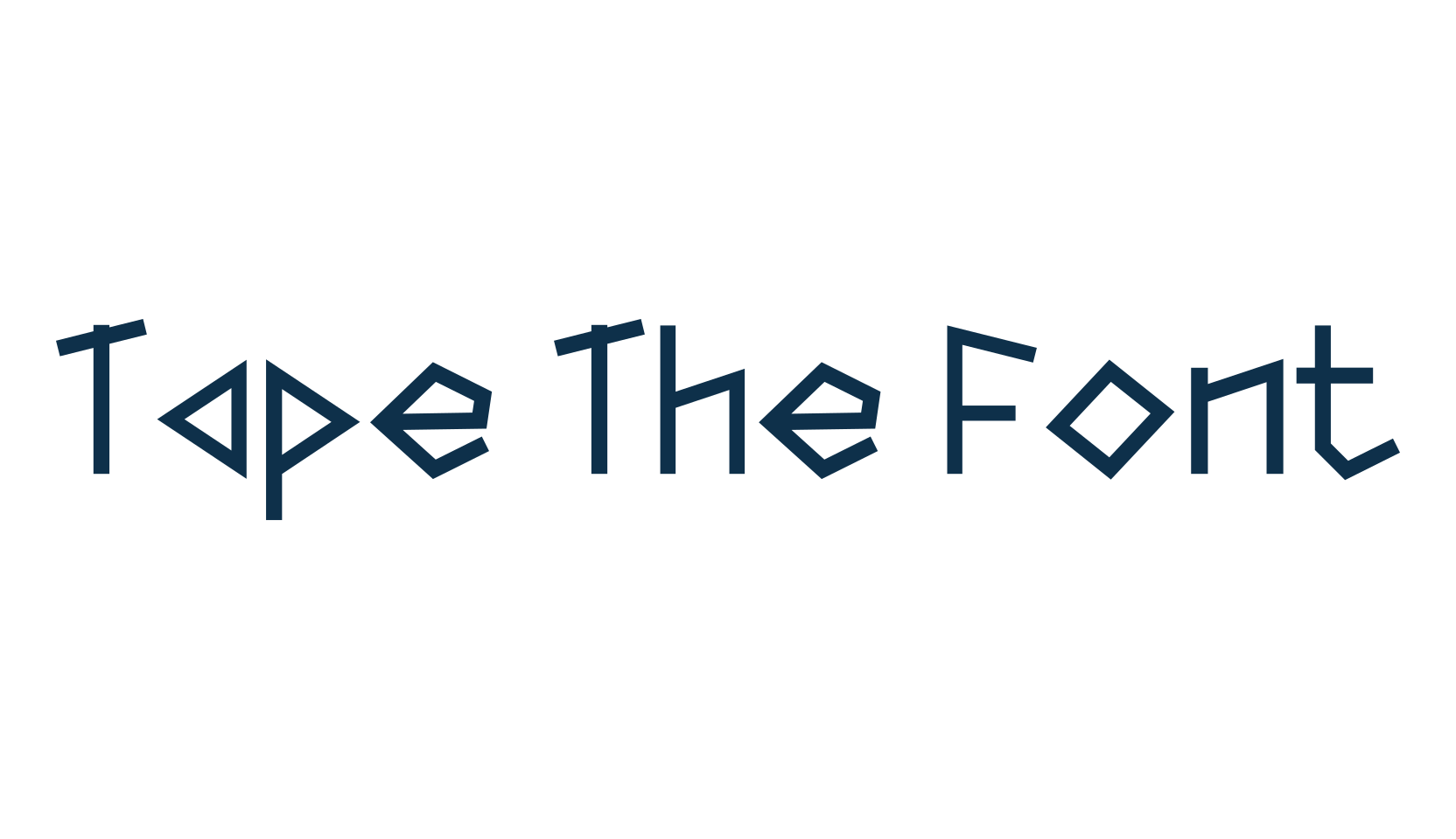 Tape The Font, fancy various decorative font preview