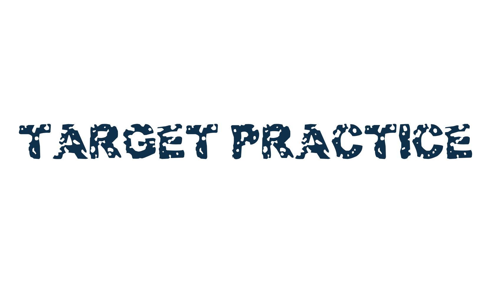 Target Practice, fancy destroy decorative font preview