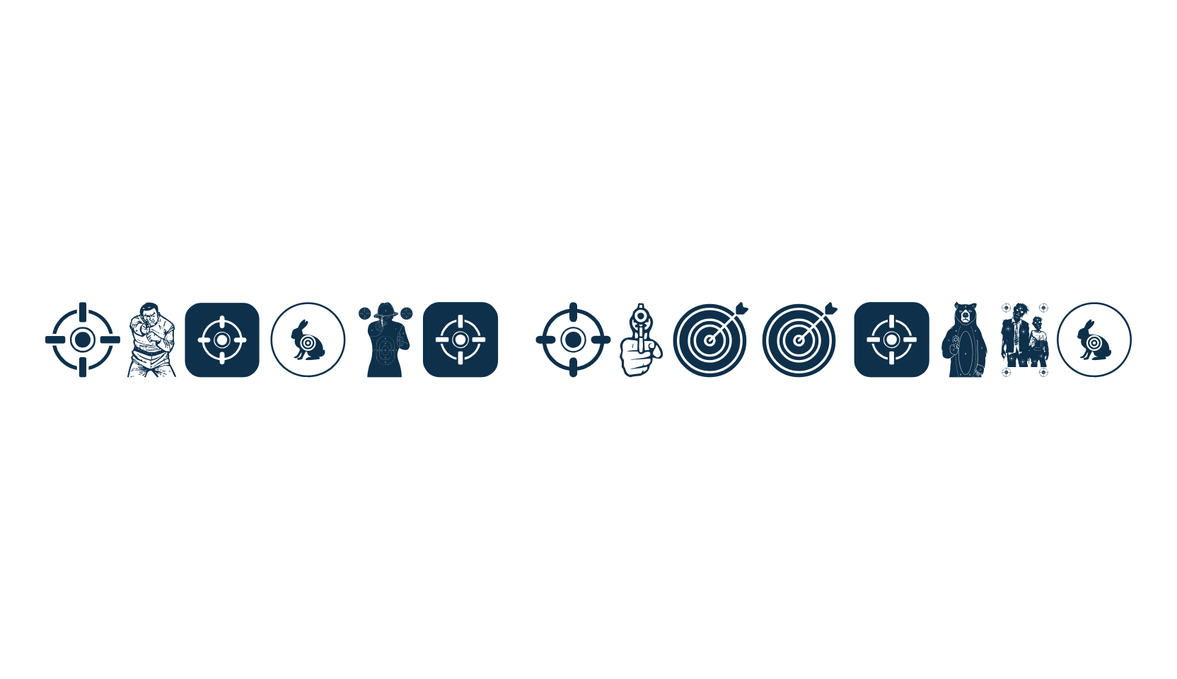 Target Shooting, display market font preview