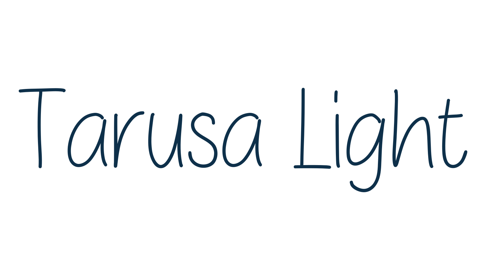 Tarusa Light, handwriting font preview