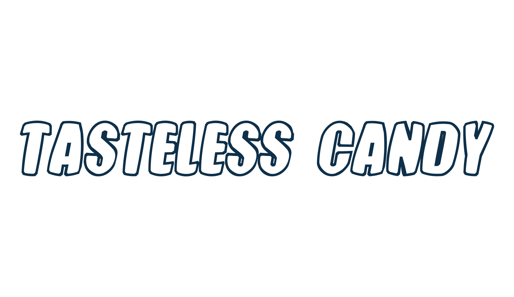 Tasteless Candy, cartoon font preview