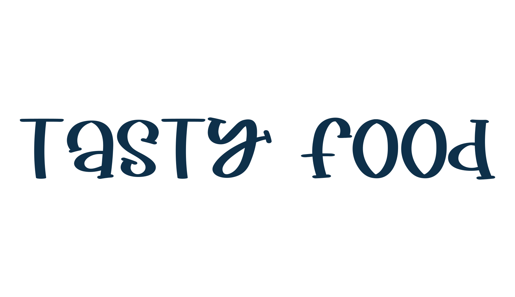 Tasty Food, cartoon font preview