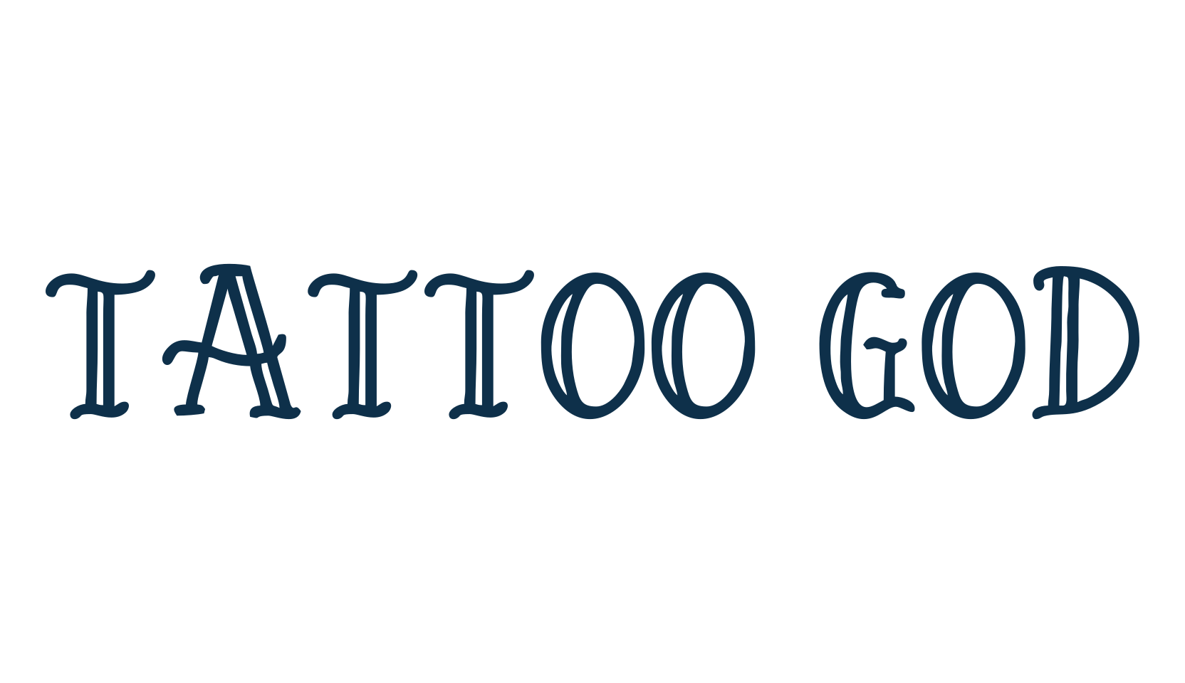 Tattoo God, fancy various decorative font preview
