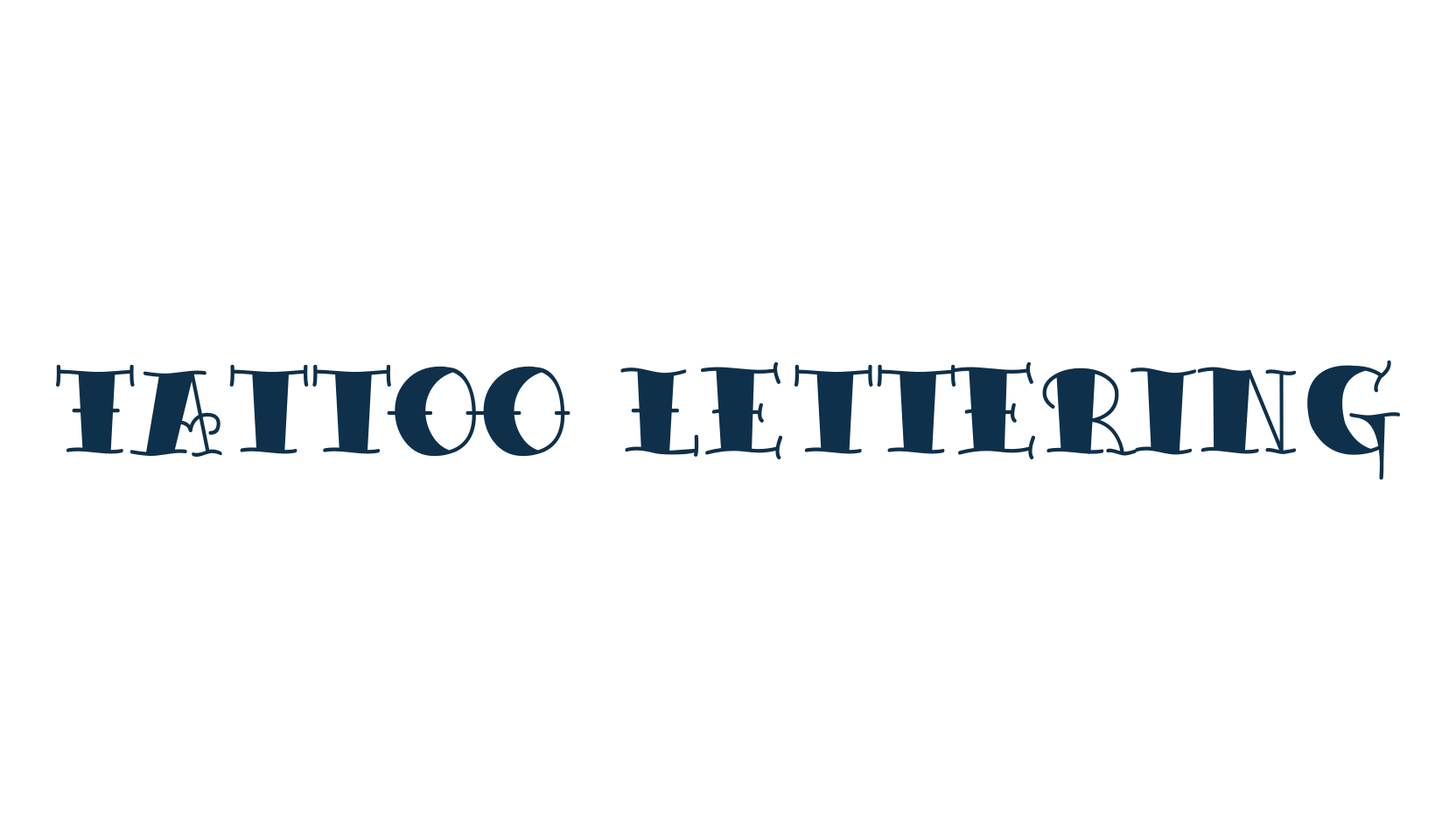 Tattoo Lettering, various font preview