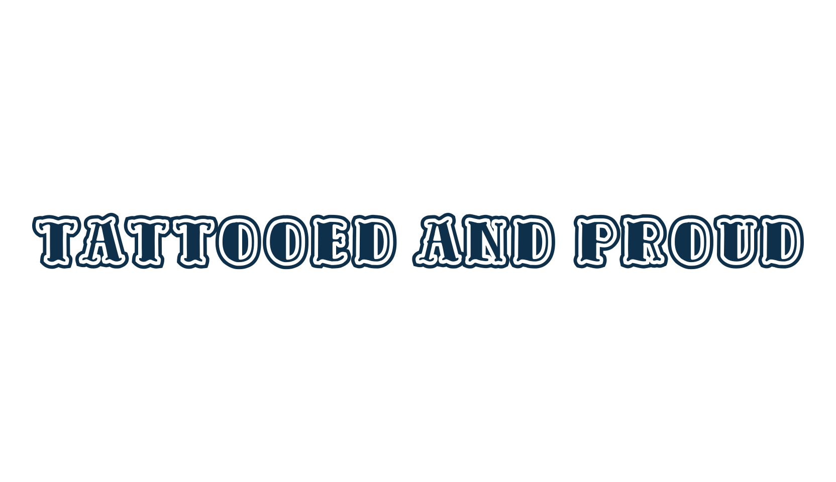 Tattooed and Proud, fancy retro decorative font preview