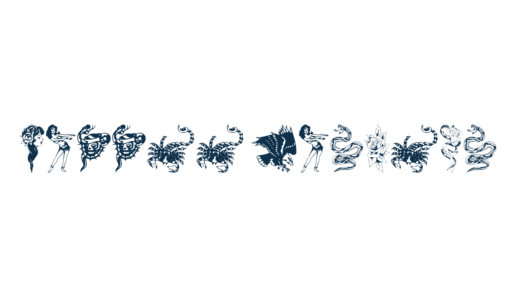 Tattoo Parlour, display market font preview