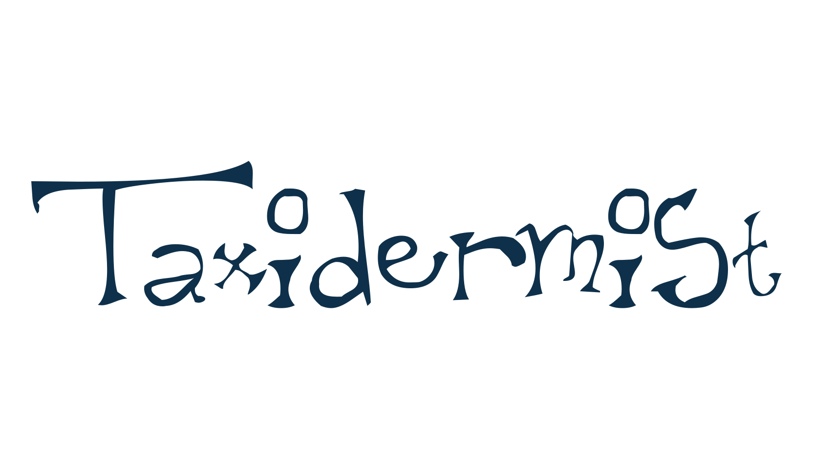 Taxidermist, cartoon font preview