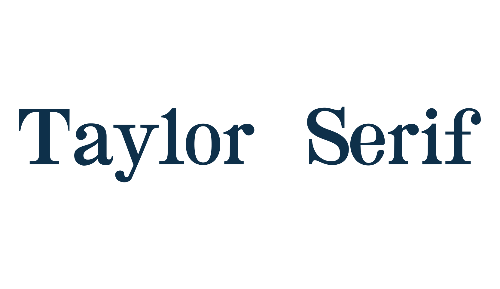 Taylor Serif, serif font preview