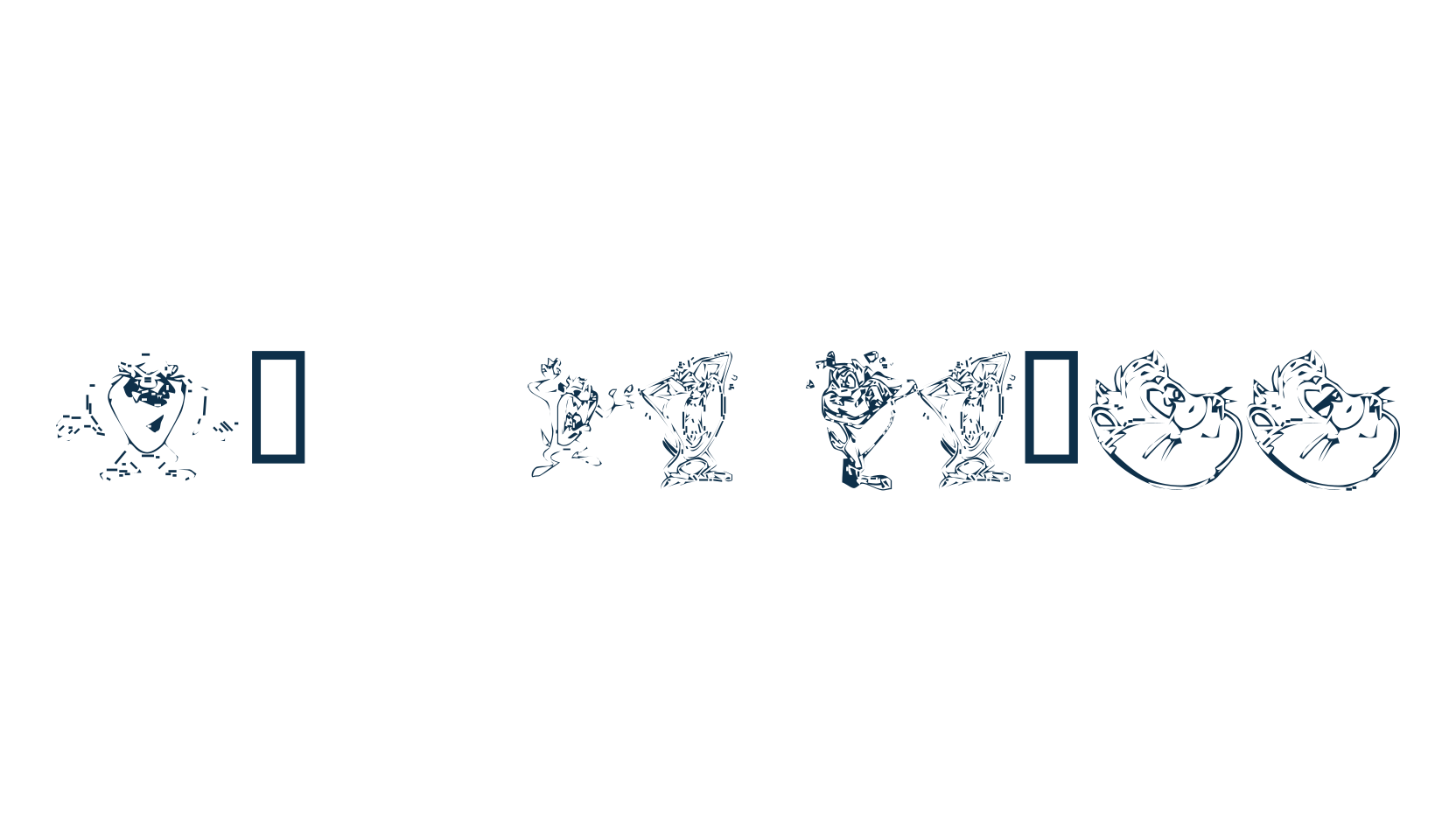 Taz the Devil, fancy decorative font preview
