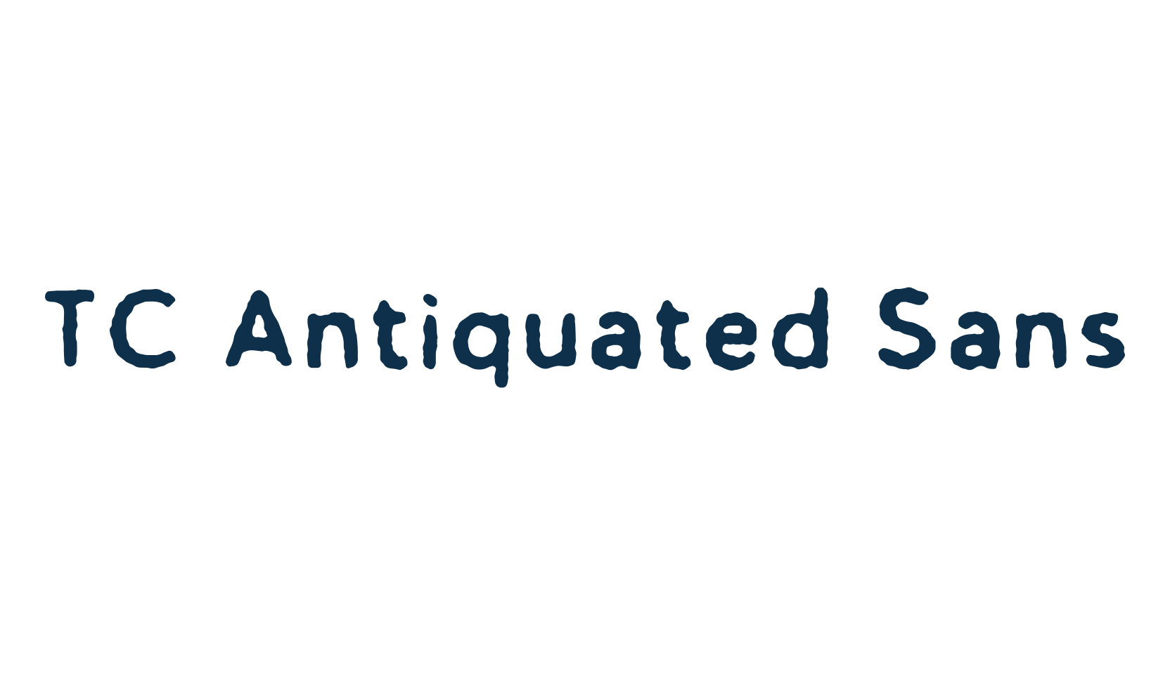 TC Antiquated Sans, fancy eroded decorative font preview