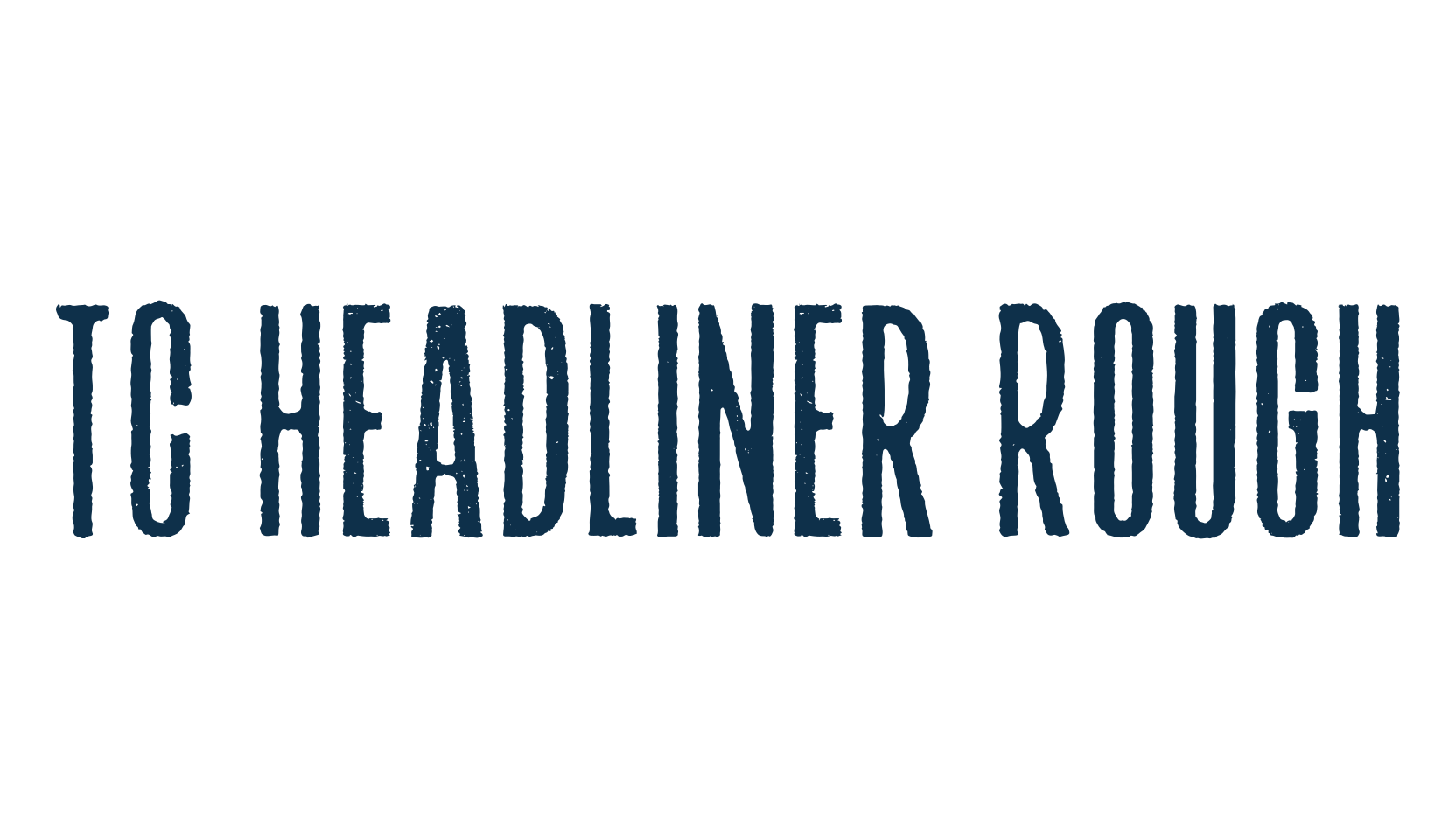 TC Headliner Rough, fancy eroded decorative font preview