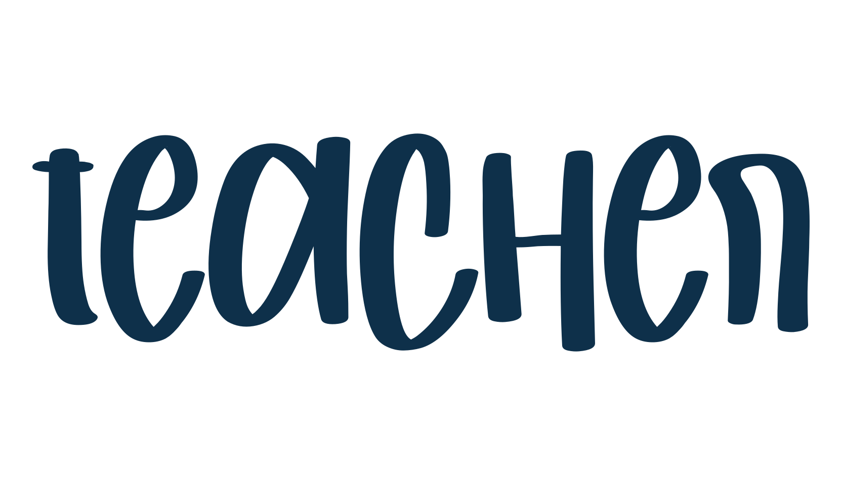 Teacher (teacher-3), handwriting font preview