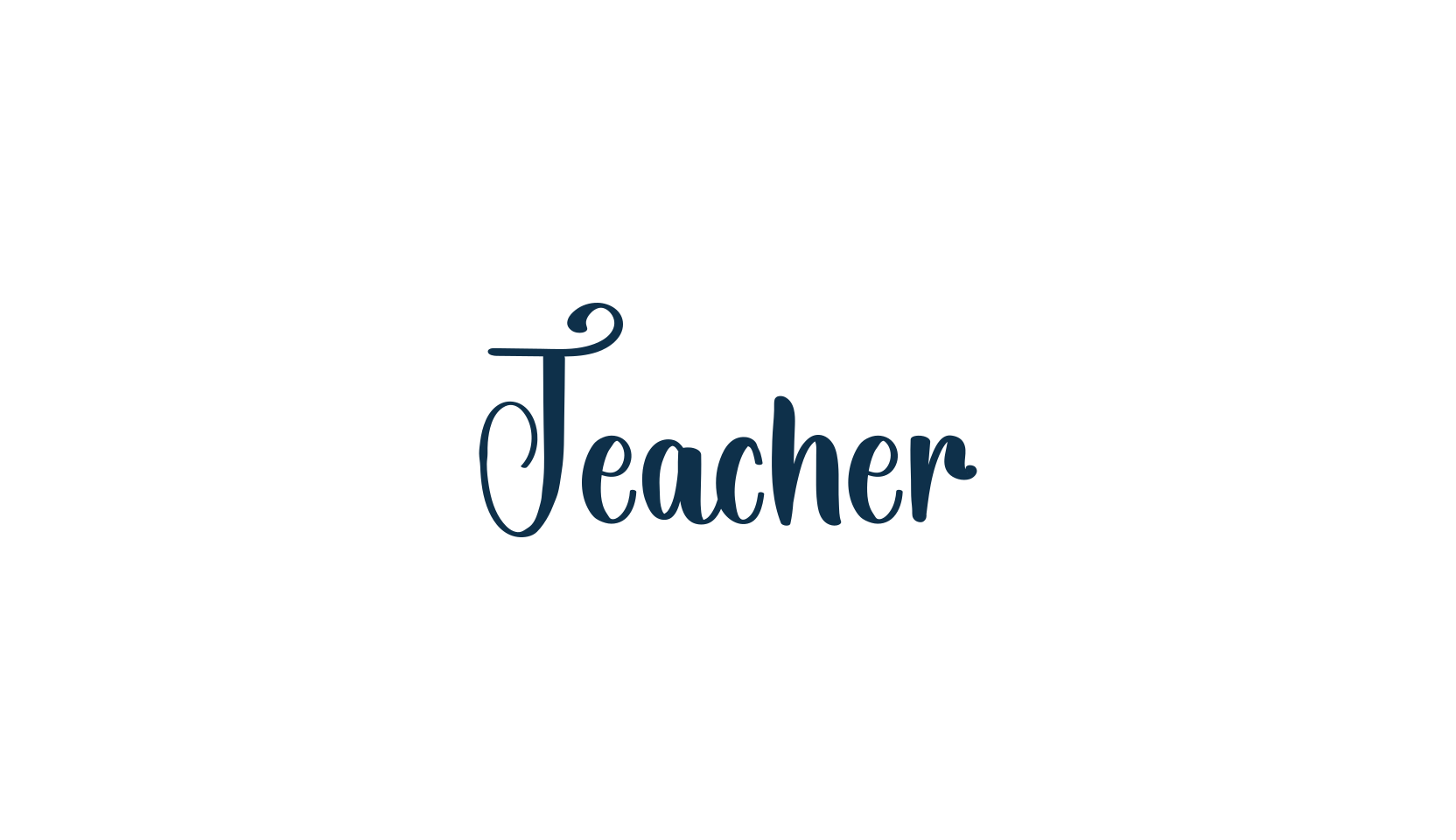 Teacher (teacher-4), handwriting font preview