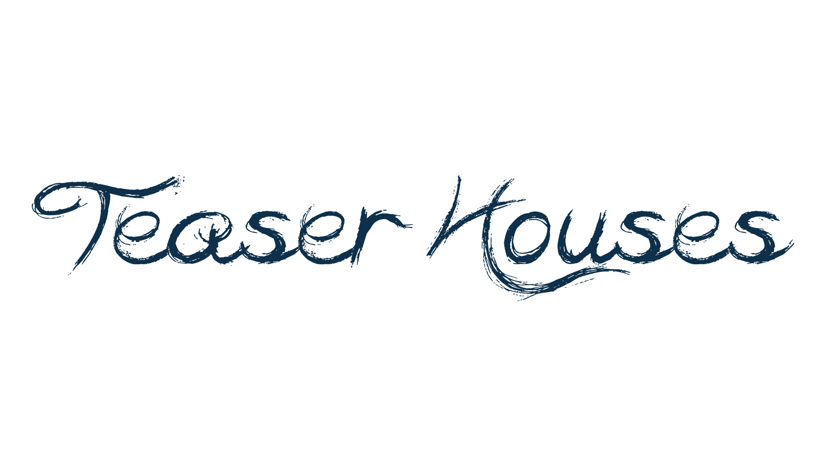 Teaser Houses, script trash fancy decorative calligraphy font preview