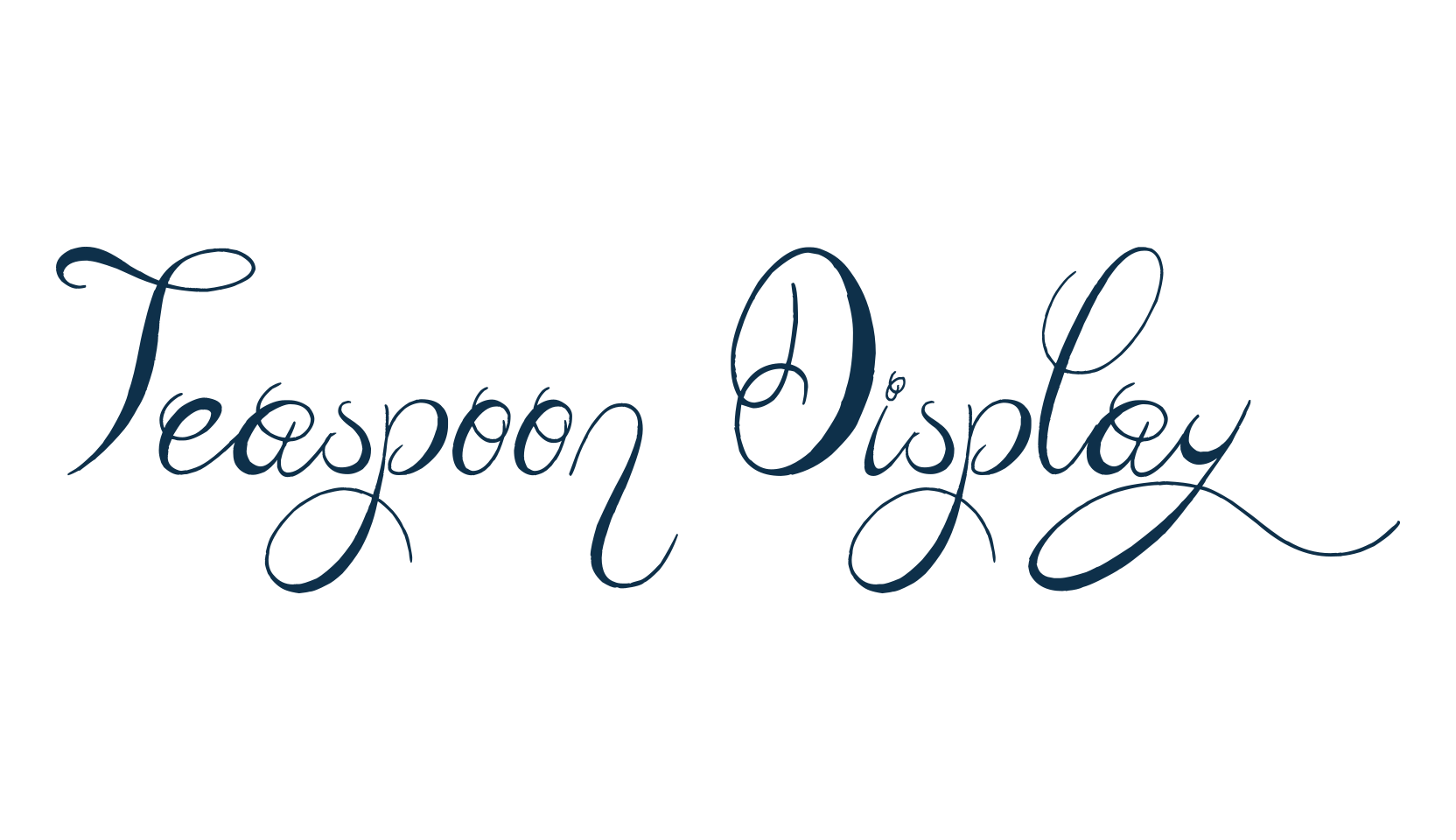 Teaspoon Display, script calligraphy fancy decorative font preview