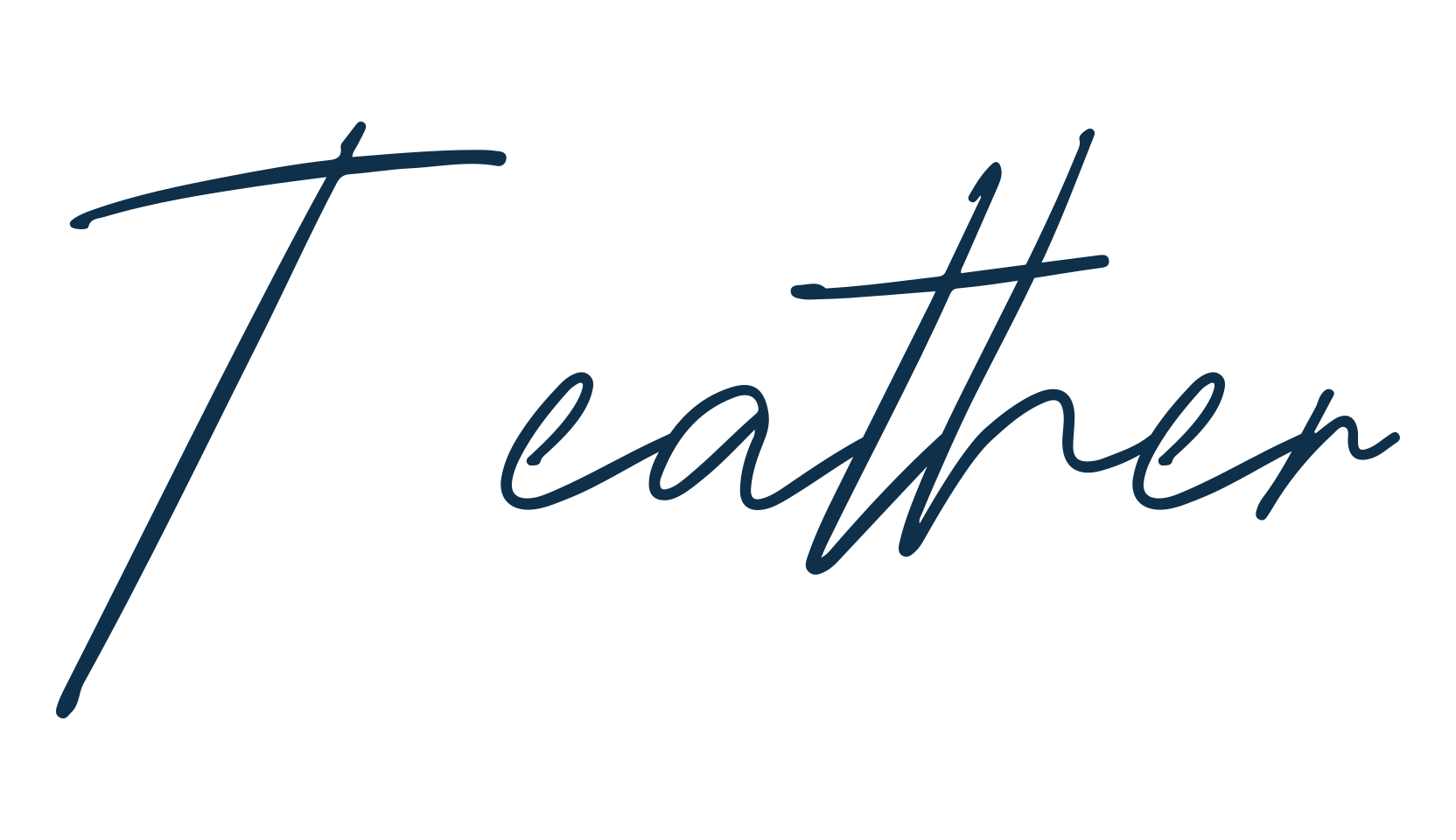 Teather, script handwritten fancy decorative calligraphy font preview