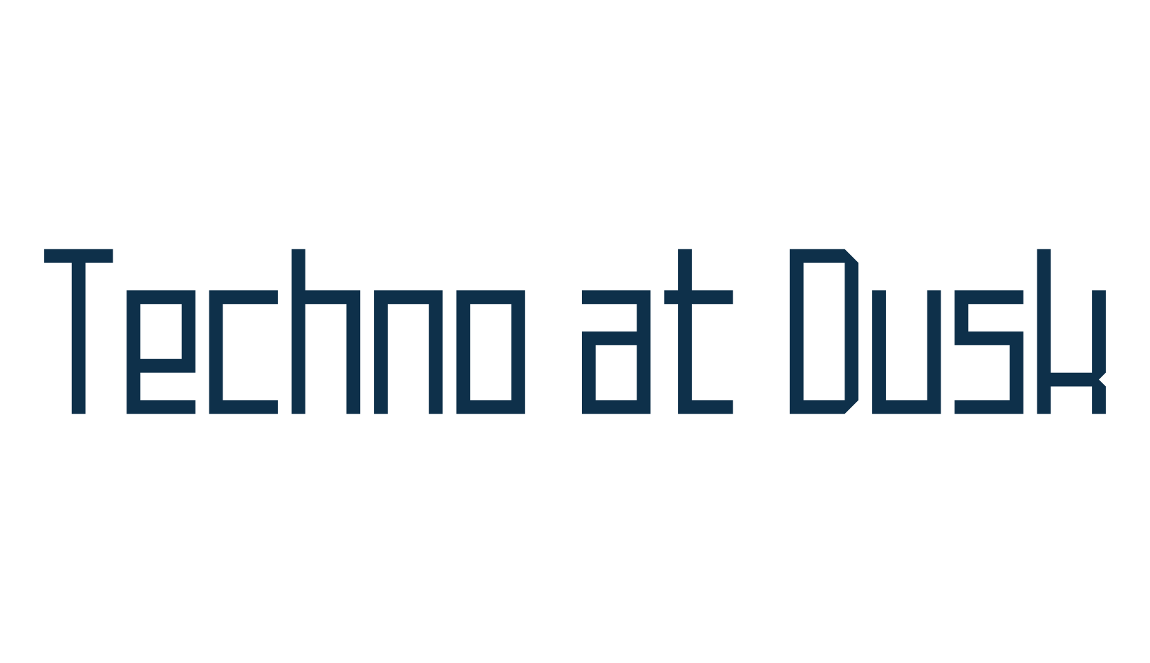 Techno at Dusk, square font preview