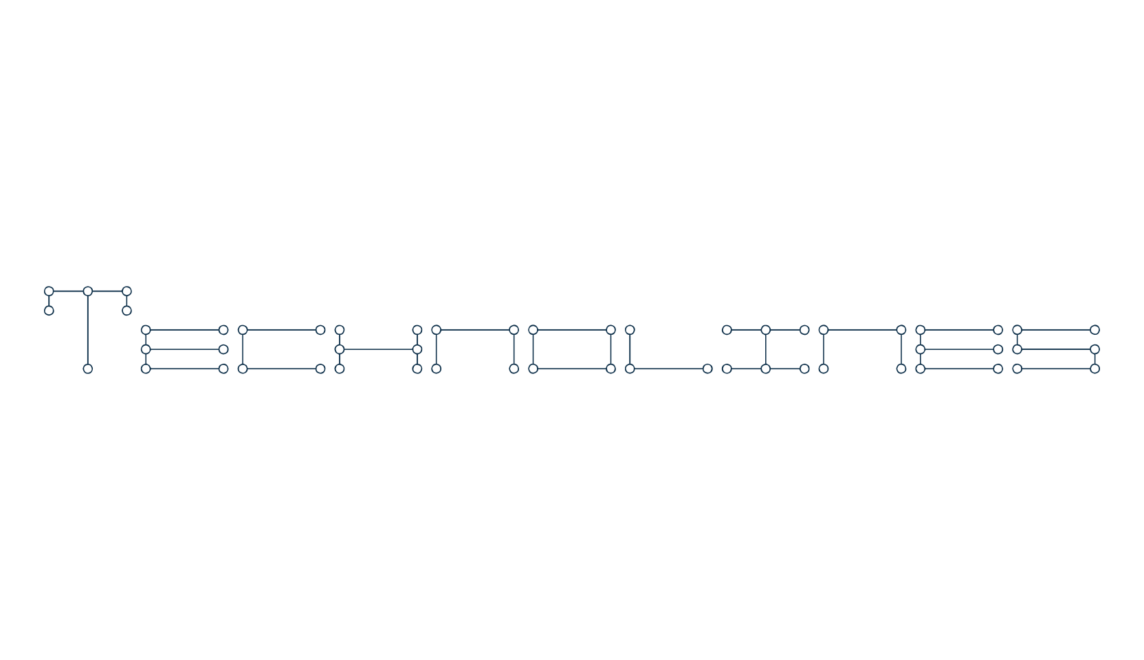 Technolines, various font preview