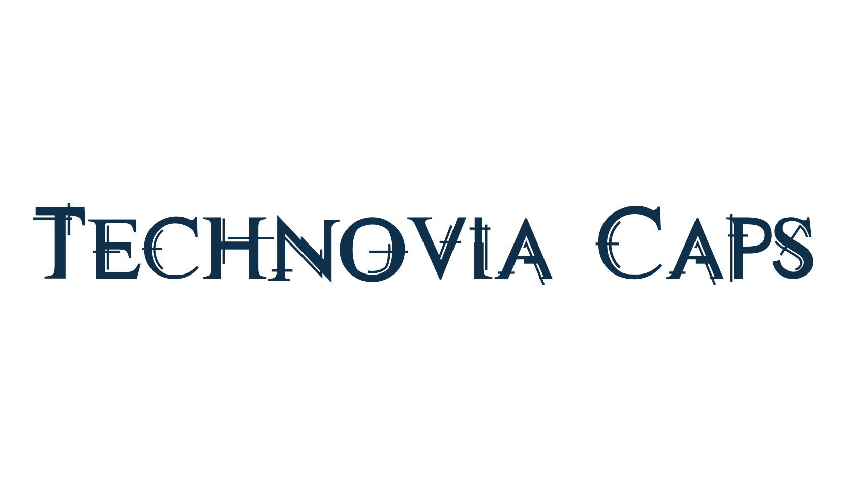 Technovia Caps, distorted font preview