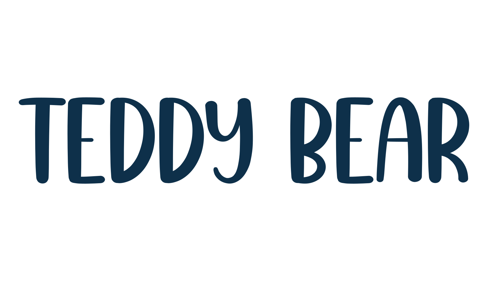 Teddy Bear (teddy-bear-2), fancy decorative font preview