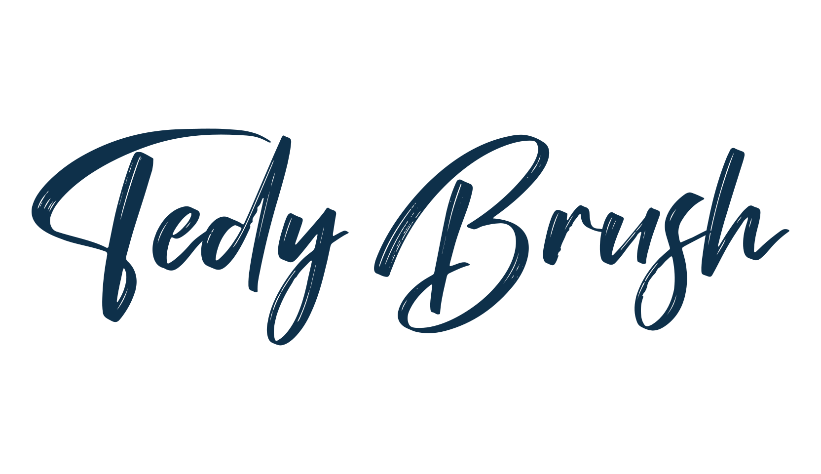 Tedy Brush, brush font preview