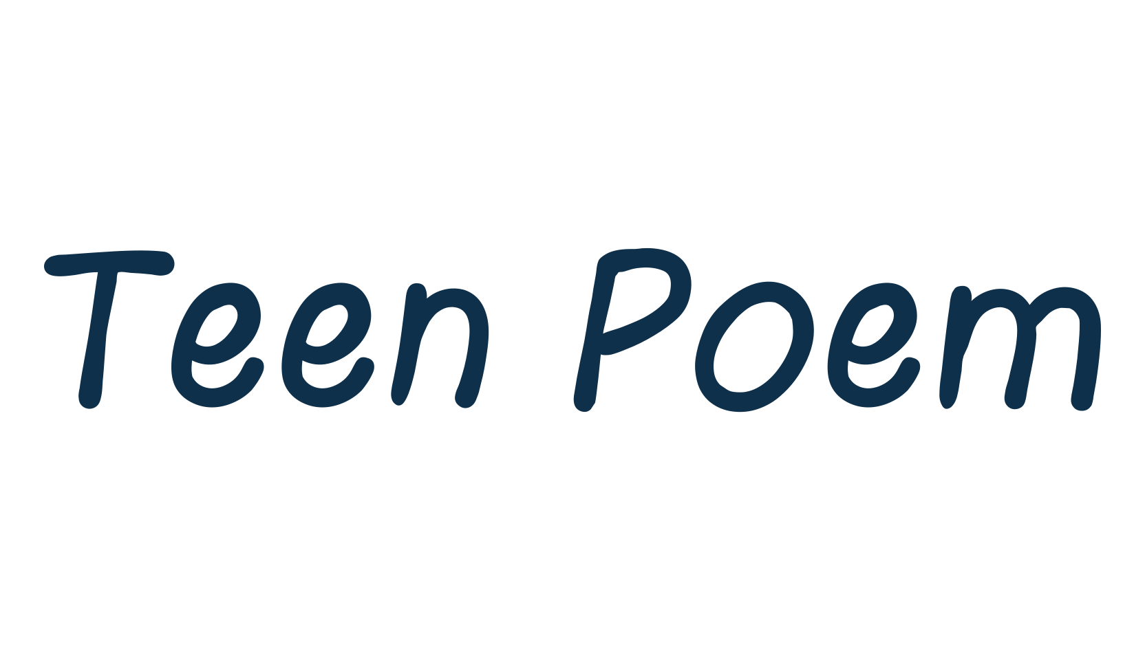 Teen Poem, cartoon font preview