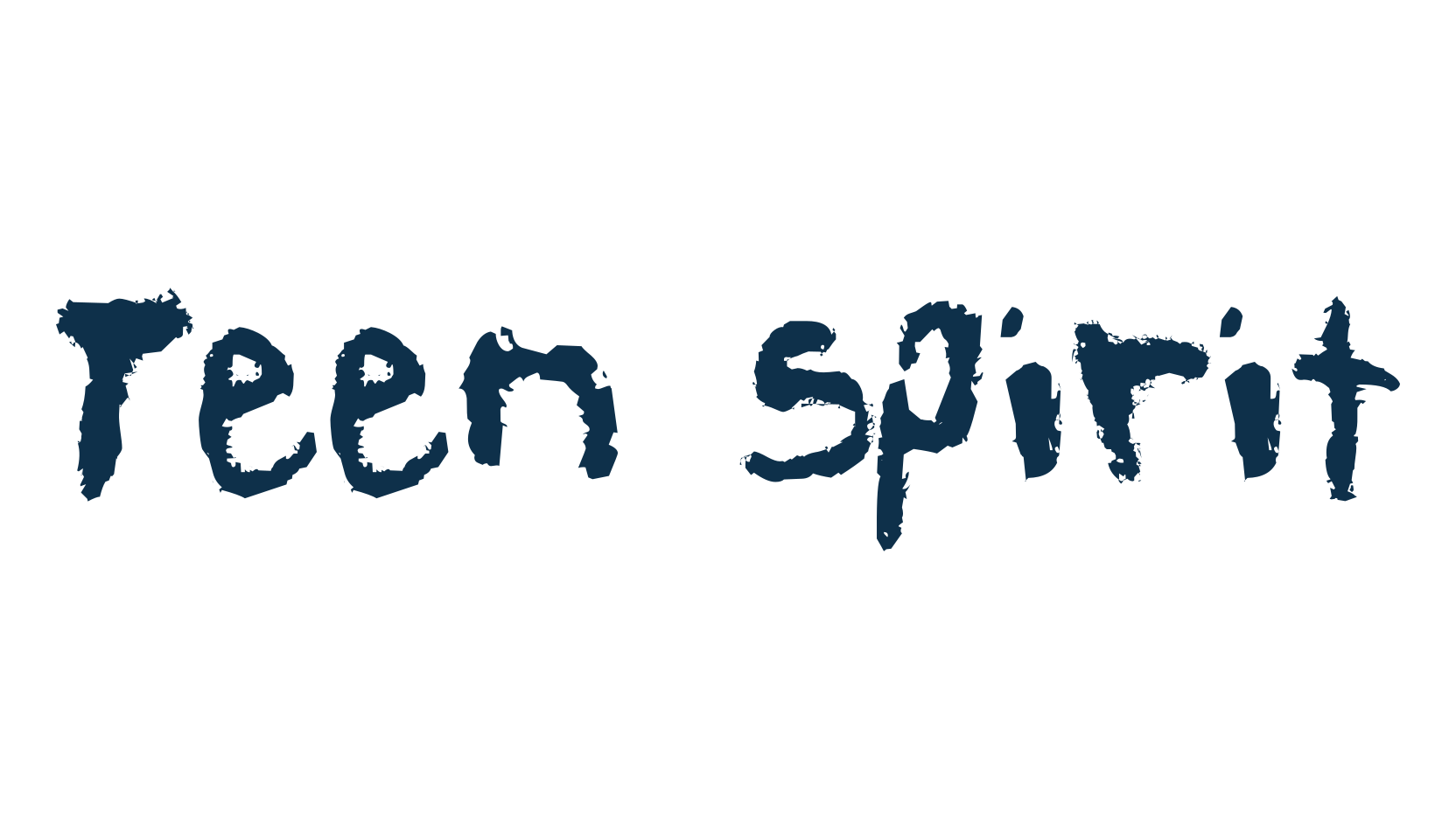 Teen Spirit, trash font preview
