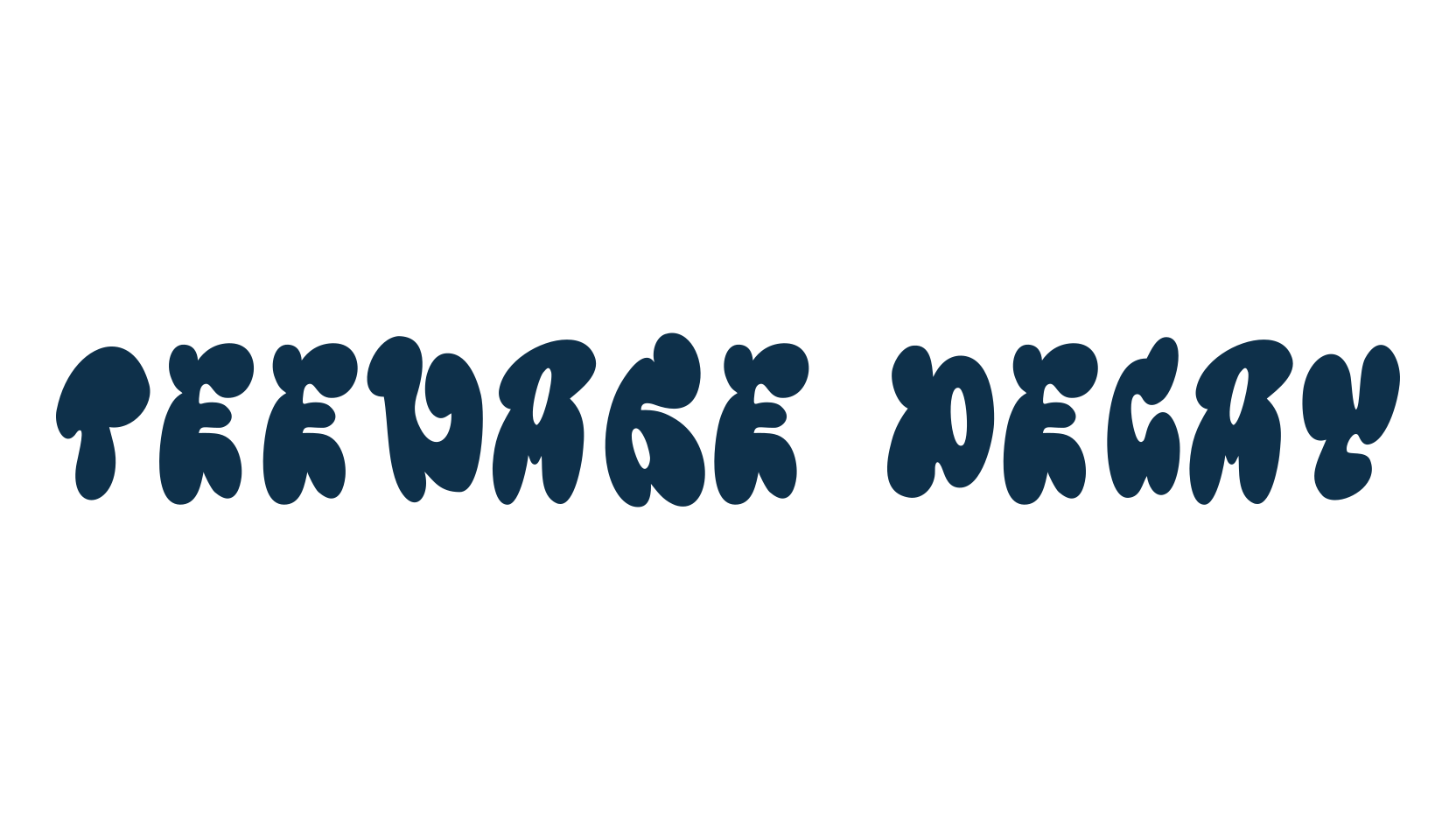 Teenage Decay, fancy groovy decorative font preview