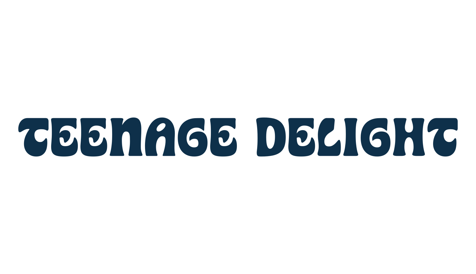 Teenage Delight, fancy groovy decorative font preview