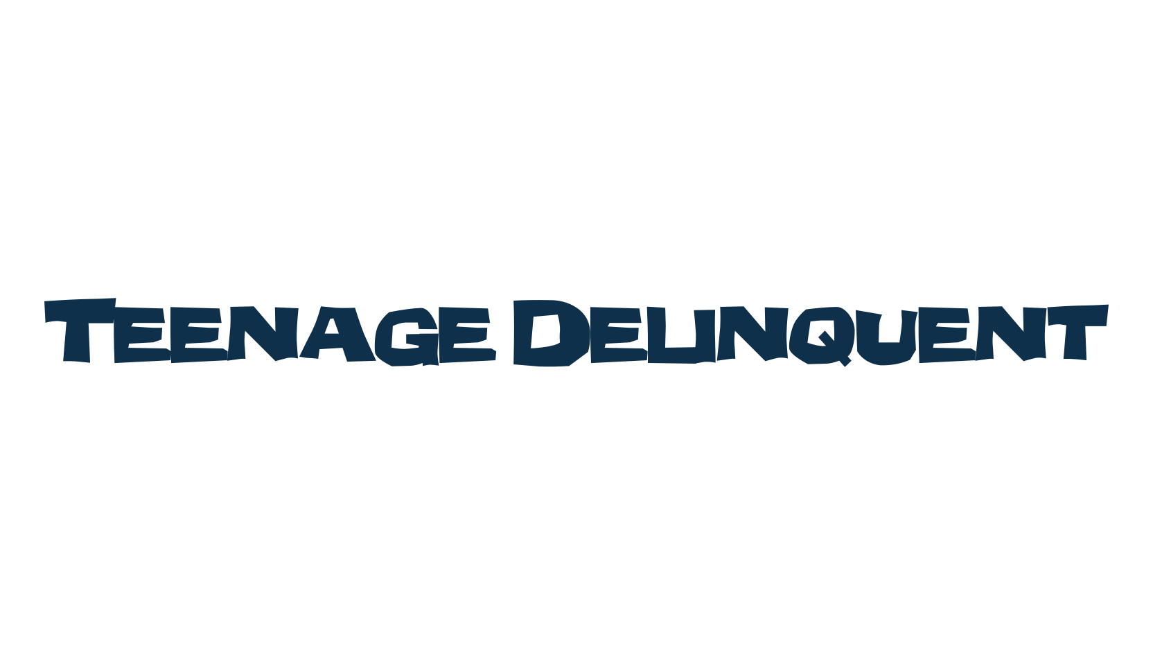 Teenage Delinquent, fancy cartoon decorative font preview