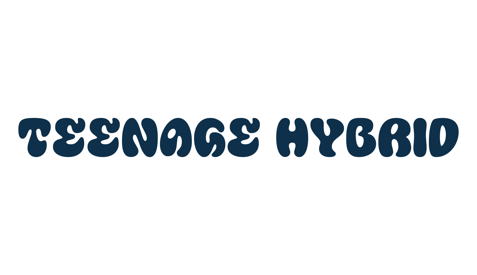 Teenage Hybrid, fancy groovy decorative font preview