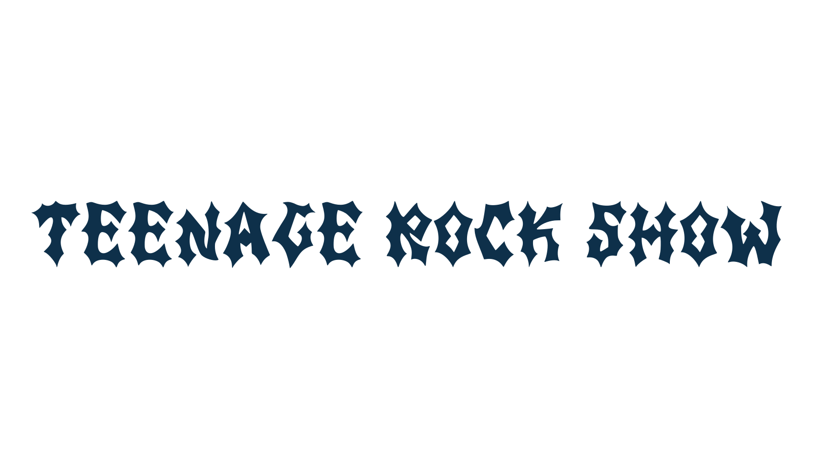 Teenage Rock Show, gothic modern font preview