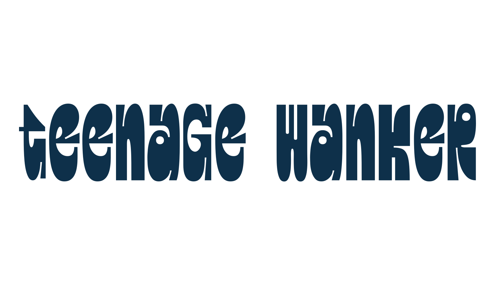 Teenage Wanker, fancy groovy decorative font preview
