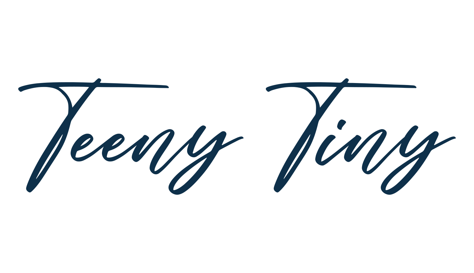 Teeny Tiny, calligraphy font preview