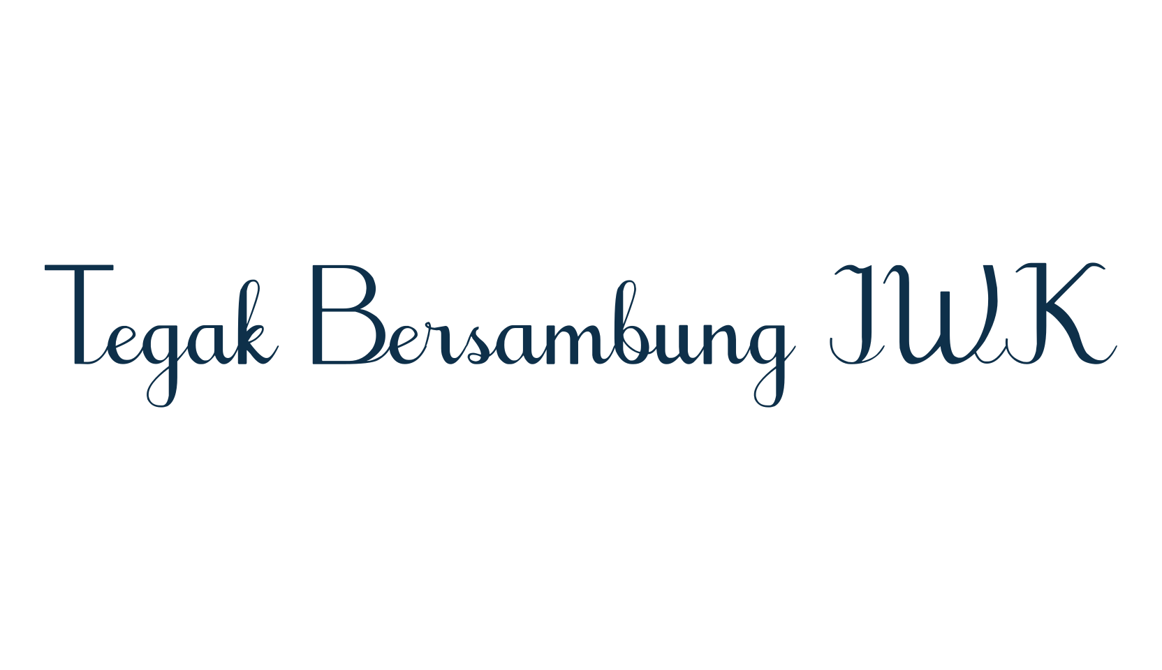 Tegak Bersambung IWK, various font preview